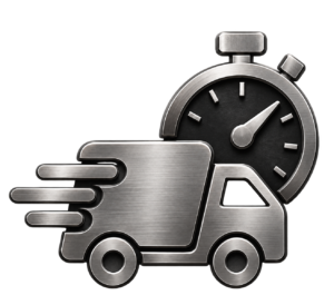 Metallischer Express-Lieferwagen mit Stoppuhr Express-Lieferwagen